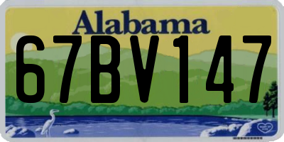 AL license plate 67BV147