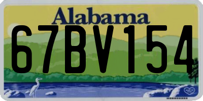 AL license plate 67BV154