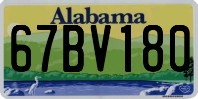 AL license plate 67BV180