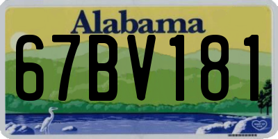 AL license plate 67BV181