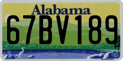 AL license plate 67BV189