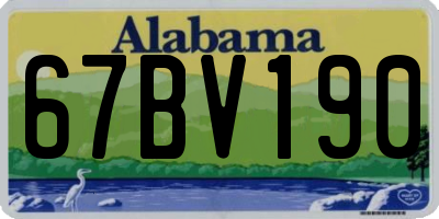 AL license plate 67BV190