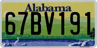 AL license plate 67BV191