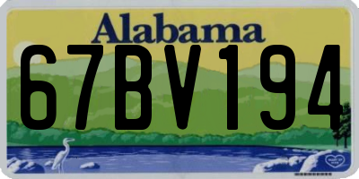 AL license plate 67BV194