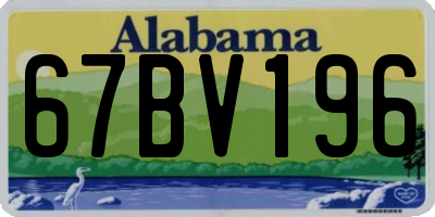 AL license plate 67BV196