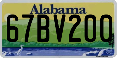 AL license plate 67BV200