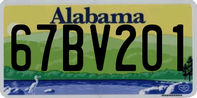 AL license plate 67BV201
