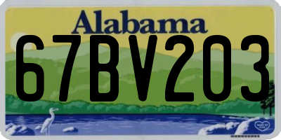 AL license plate 67BV203