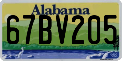 AL license plate 67BV205