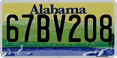 AL license plate 67BV208