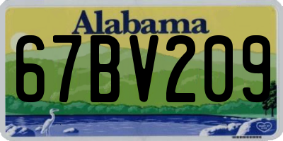 AL license plate 67BV209