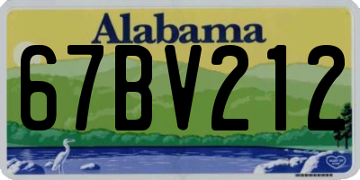 AL license plate 67BV212
