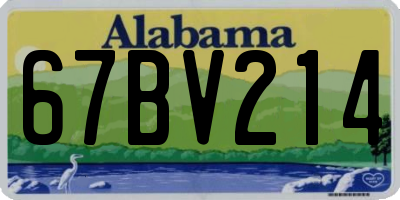 AL license plate 67BV214