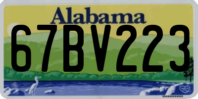 AL license plate 67BV223
