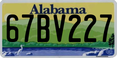 AL license plate 67BV227