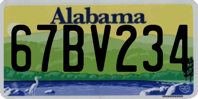 AL license plate 67BV234