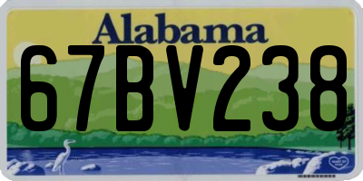 AL license plate 67BV238