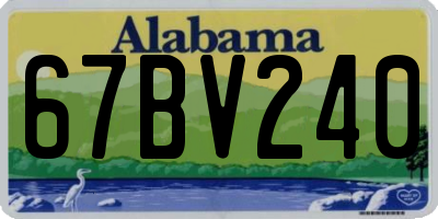 AL license plate 67BV240