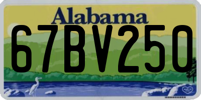 AL license plate 67BV250