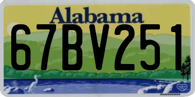 AL license plate 67BV251