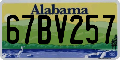 AL license plate 67BV257