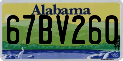 AL license plate 67BV260