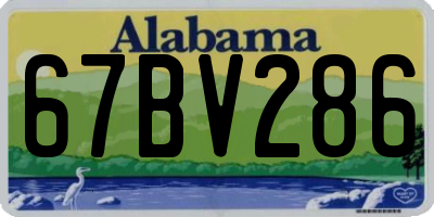 AL license plate 67BV286