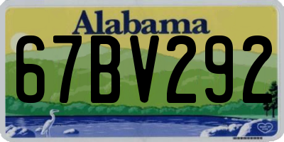 AL license plate 67BV292