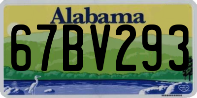 AL license plate 67BV293