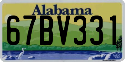 AL license plate 67BV331