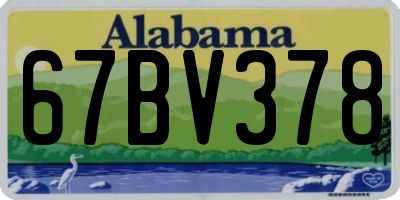 AL license plate 67BV378