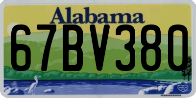 AL license plate 67BV380