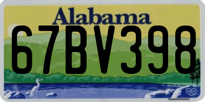 AL license plate 67BV398