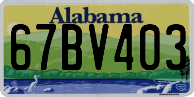 AL license plate 67BV403