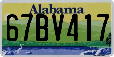 AL license plate 67BV417