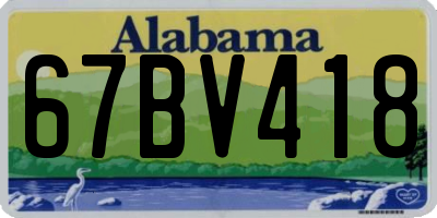 AL license plate 67BV418