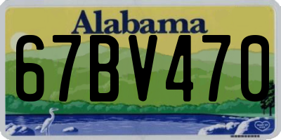 AL license plate 67BV470