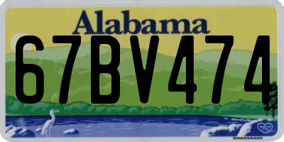 AL license plate 67BV474