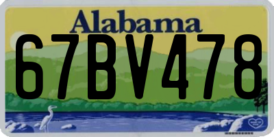 AL license plate 67BV478