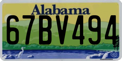 AL license plate 67BV494
