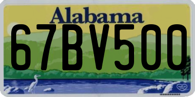 AL license plate 67BV500