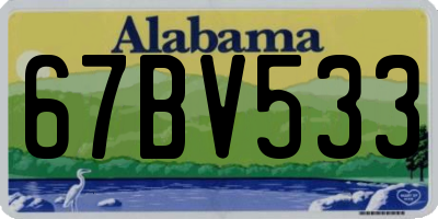 AL license plate 67BV533