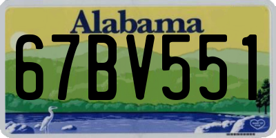 AL license plate 67BV551