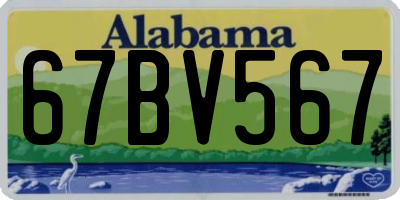 AL license plate 67BV567