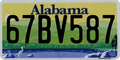 AL license plate 67BV587