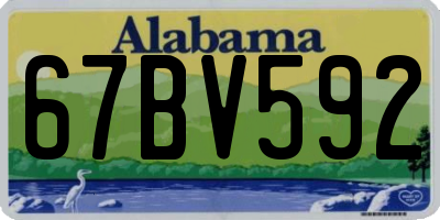 AL license plate 67BV592