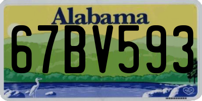 AL license plate 67BV593
