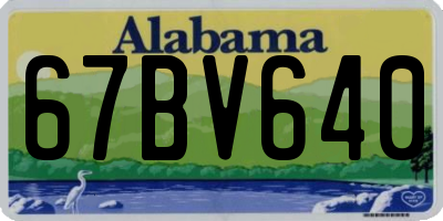 AL license plate 67BV640