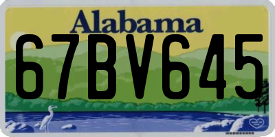 AL license plate 67BV645