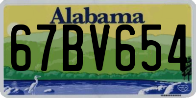 AL license plate 67BV654